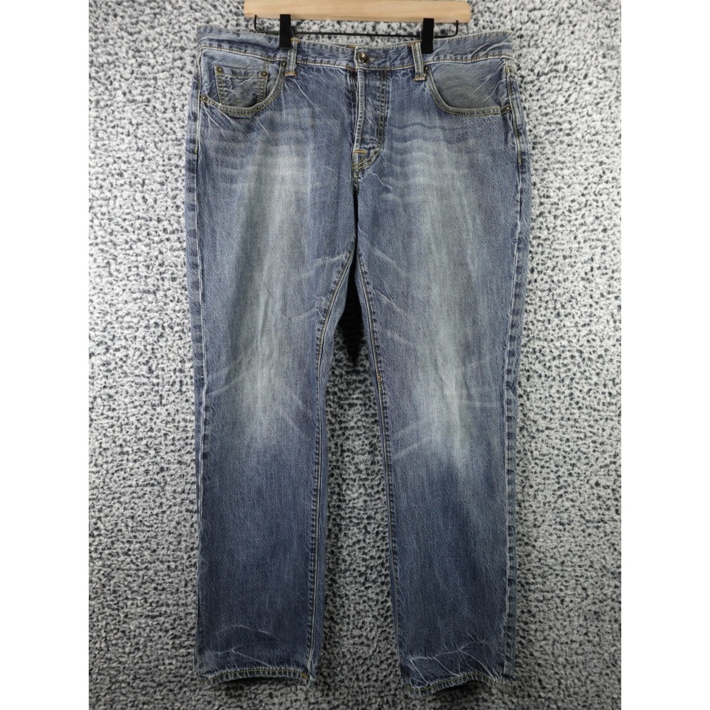 Ed Hardy Jeans 36x32 Blue Dark‎ Wash Relaxed Straight Y2K